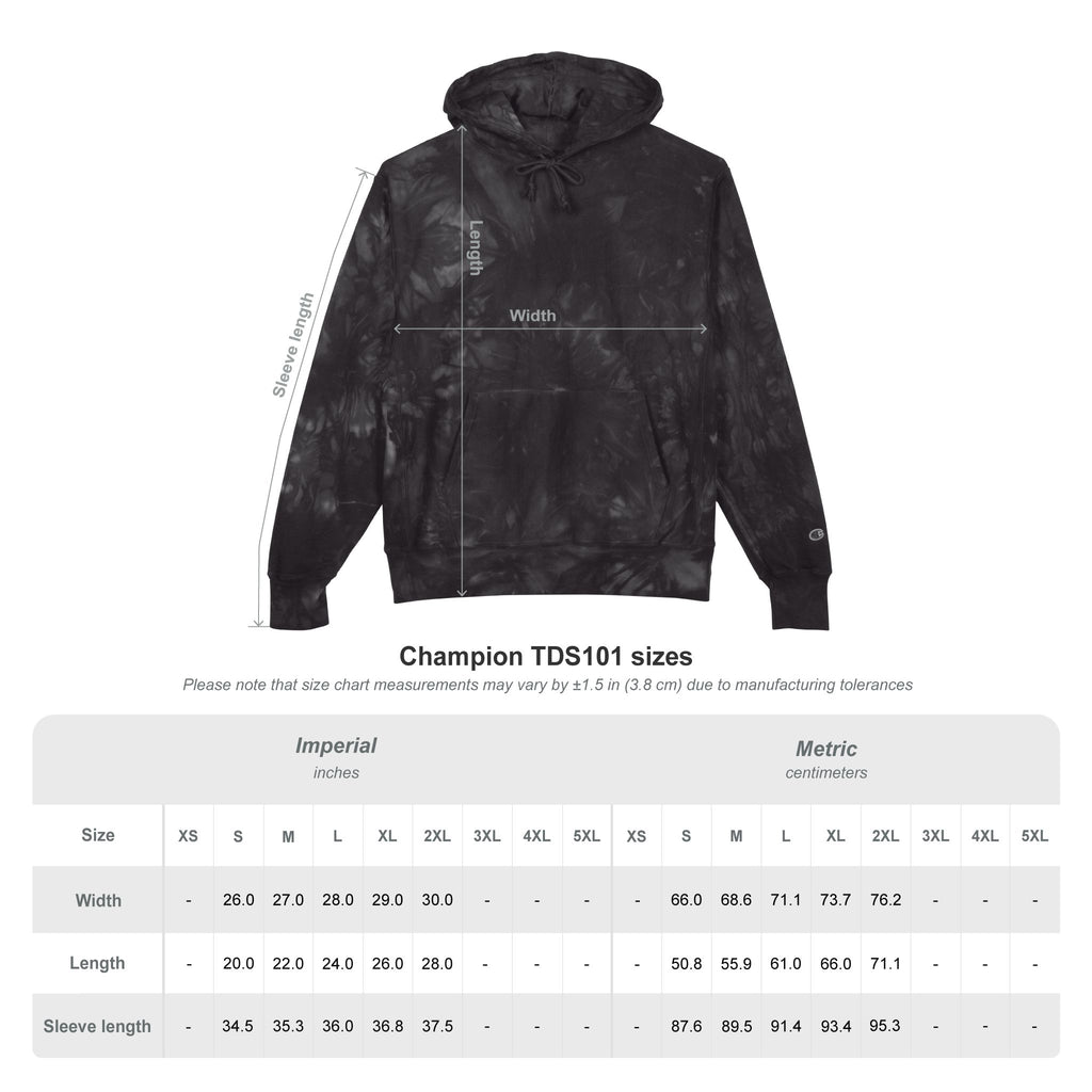King of Stems - "House Music Never Retires" - Tie-Dye Hoodie - Champion/KOS collab